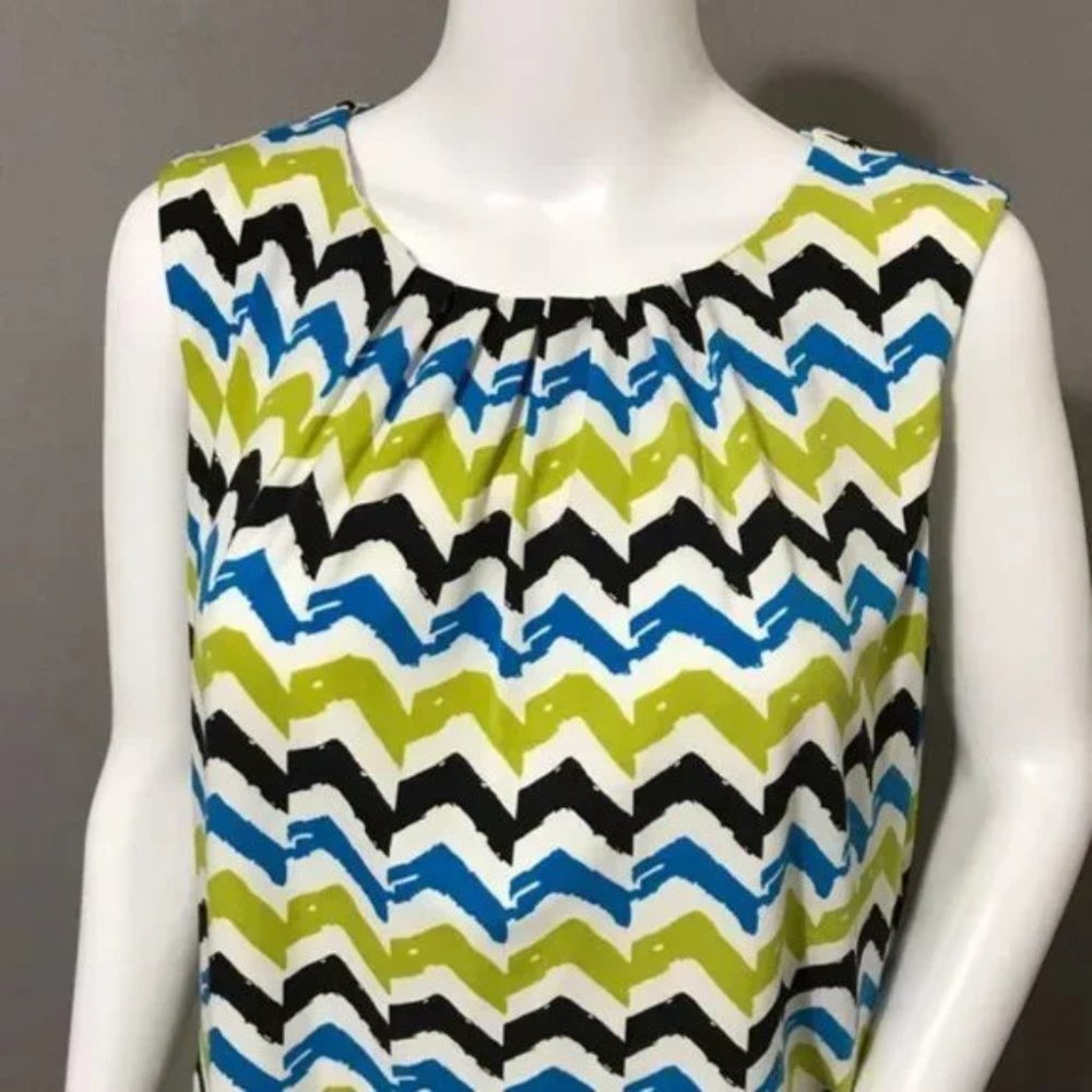 Calvin Klein Zig Zag Print Multicolored Sleeveles… - image 3